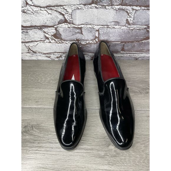 Men\'s Black Patent Leather Tuxedo Formal Shiny Wedding Prom Dress Shoes Sz 11M main image 12